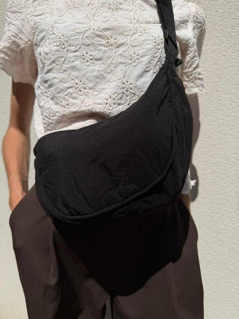 Sac banane en toile canvas – Noir