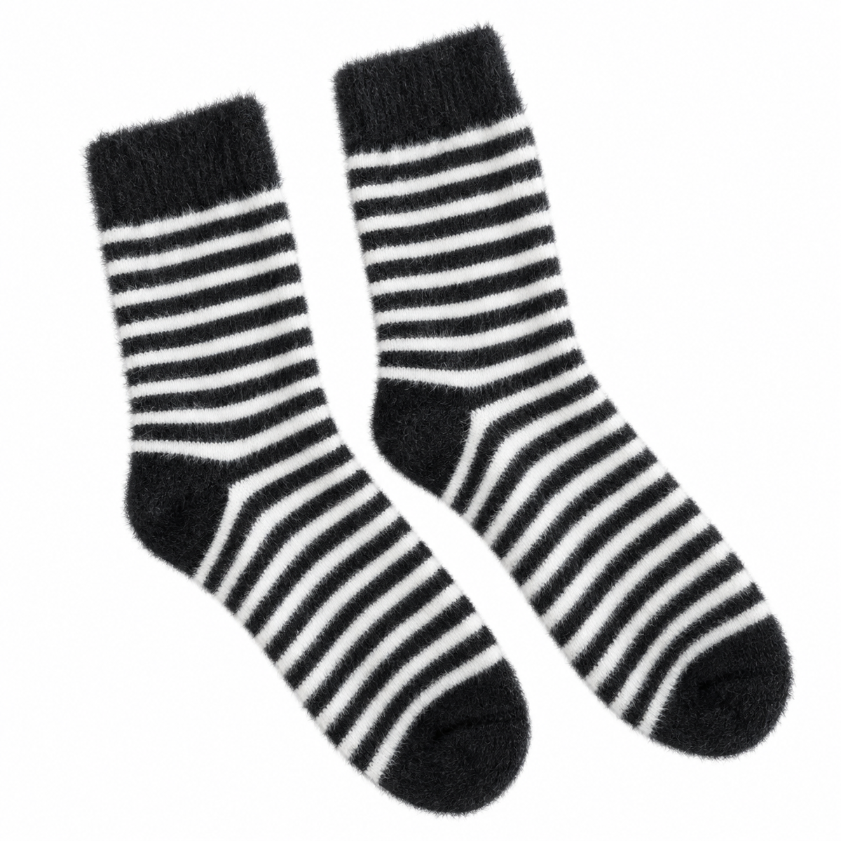 Chaussettes polaires rayées - Noir