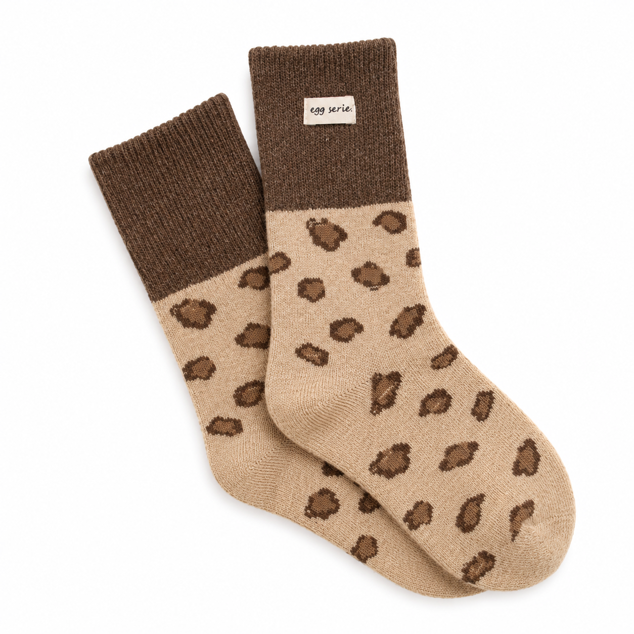 Chaussettes léopard beige