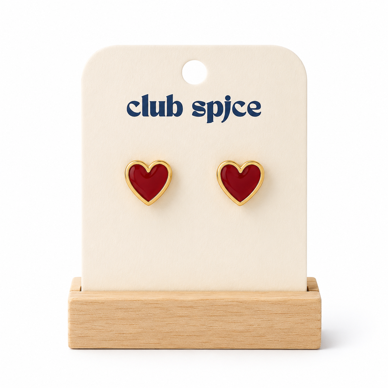 Boucles d’oreilles Cœur Rouge