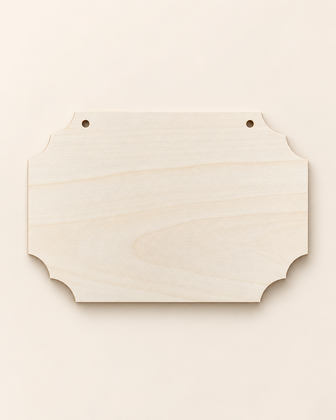 Plaque de porte personnalisable en bois – Modèle classique 22,6 × 14,7 cm