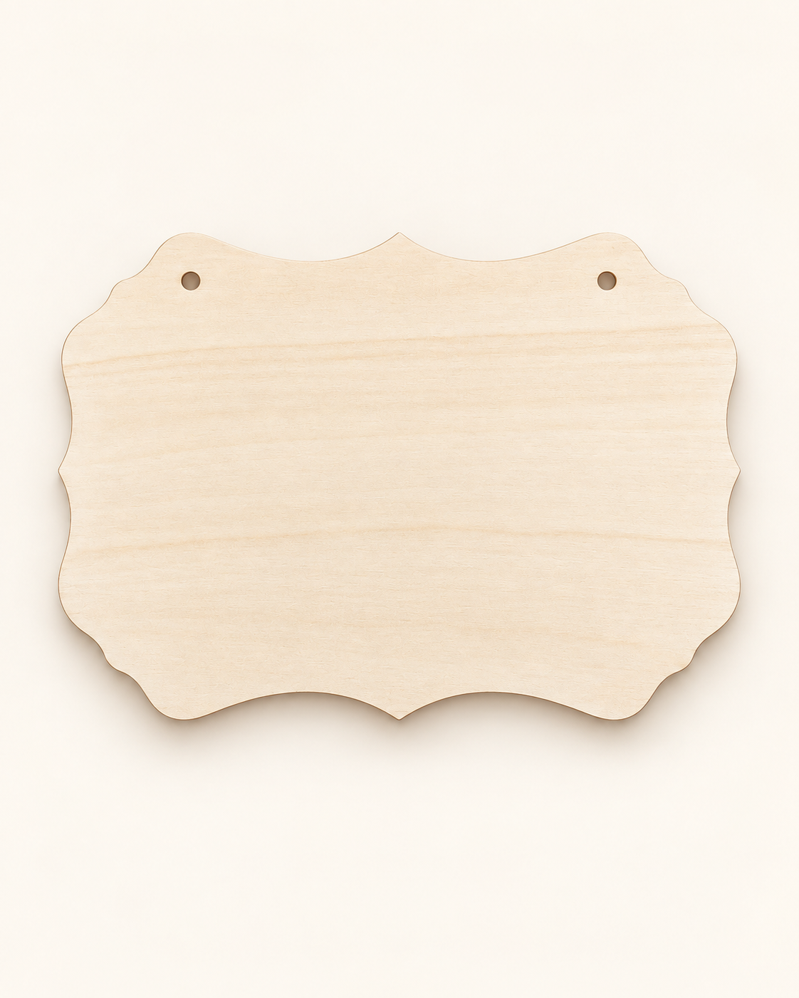 Plaque de porte personnalisable en bois – Modèle ondulé 22,6 × 14,7 cm