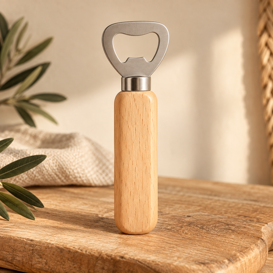 Décapsuleur en bois personnalisable – 14 × 4 cm