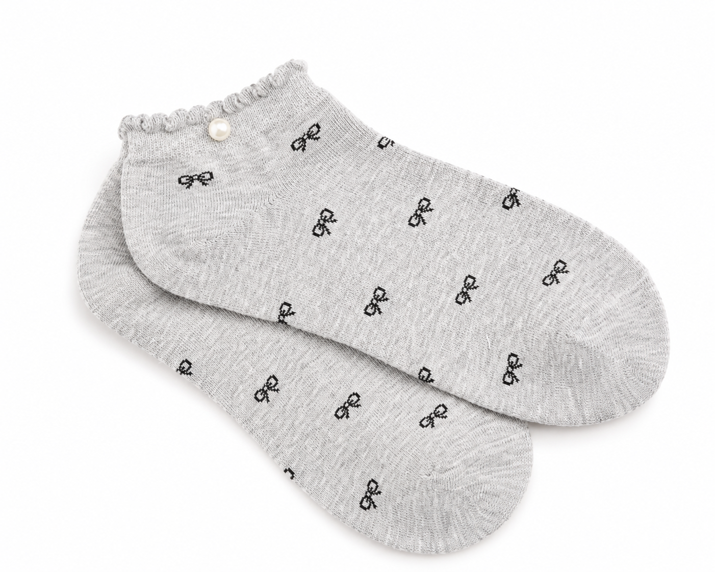 Chaussettes grises à nœuds