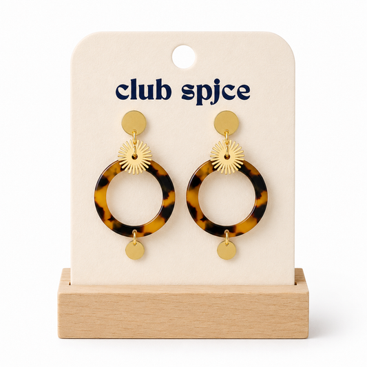 Boucles d’oreilles Écaille Dorée