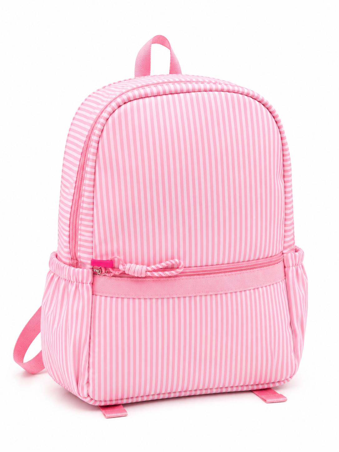 Sac à dos rayé rose pastel