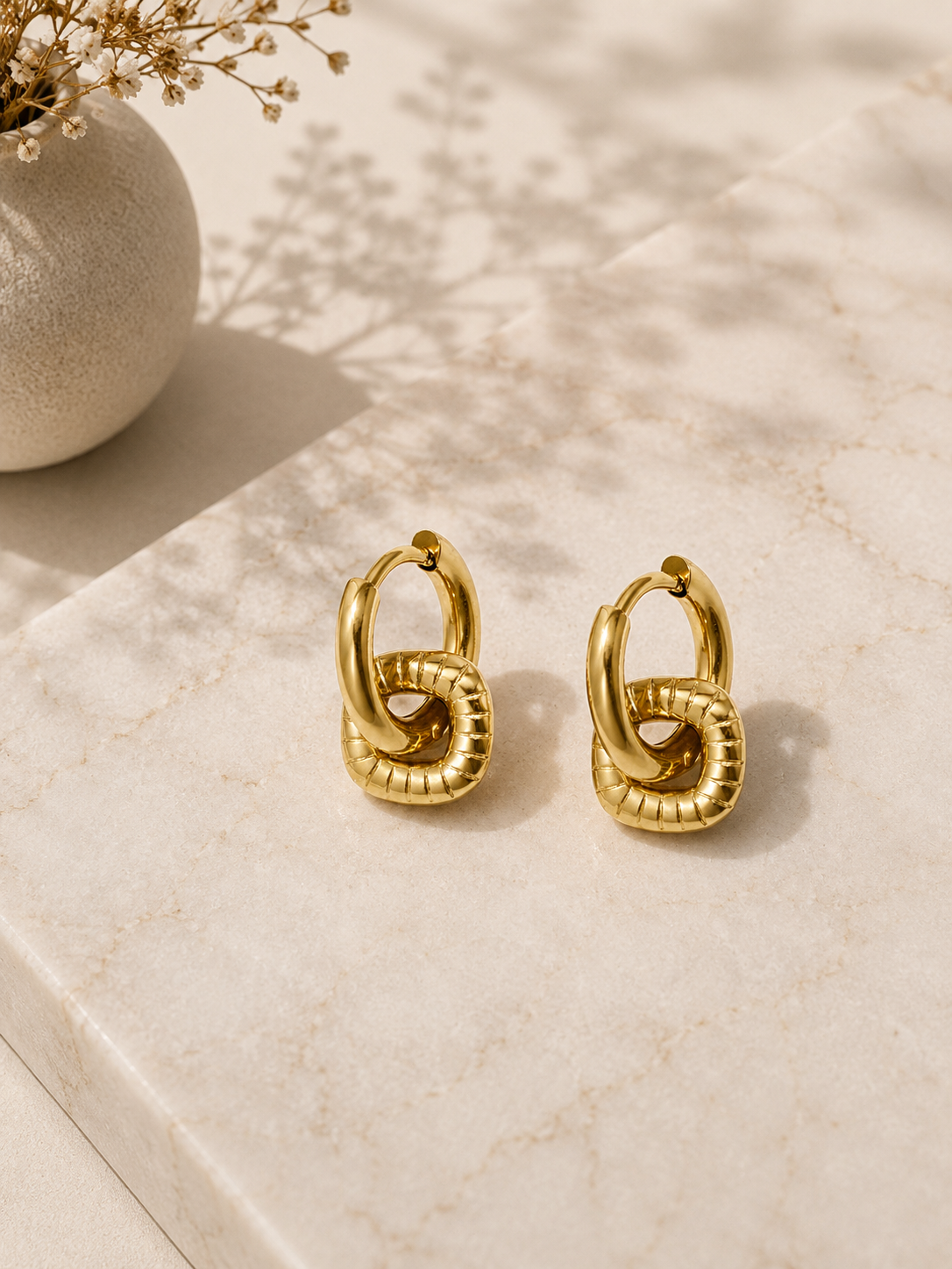 Boucles d’oreilles Maillon Doré