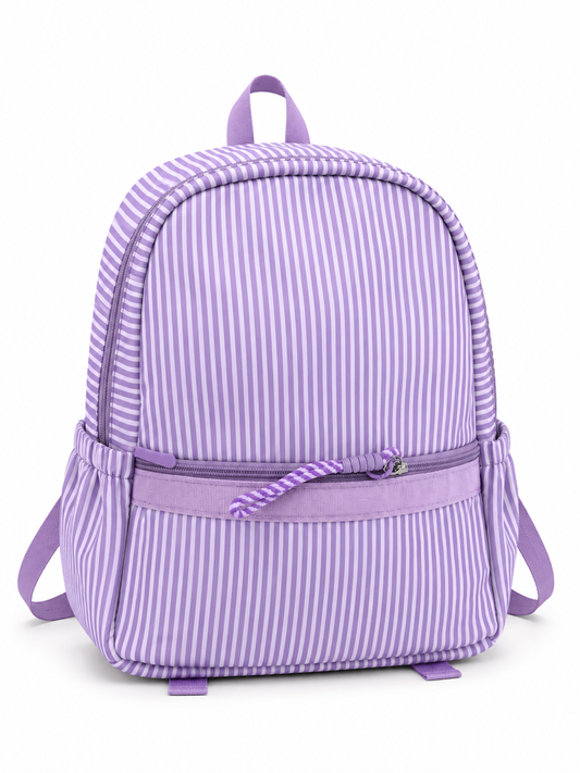 Sac à dos rayé lavande