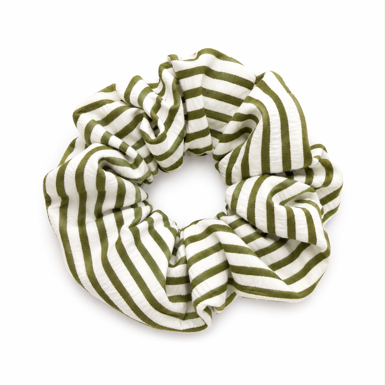 Chouchou XXL Rayure Vert & Blanc