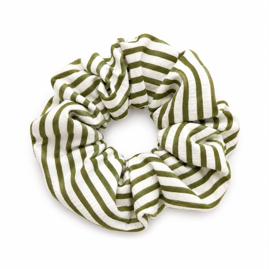 Chouchou XXL Rayure Vert & Blanc