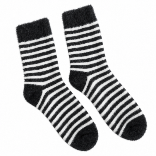 Chaussettes polaires rayées - Noir