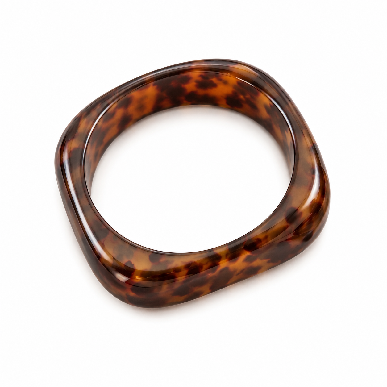 Bracelet en résine effet léopard