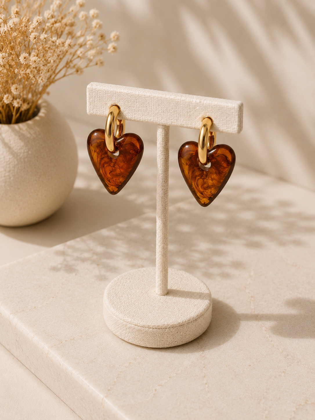 Boucles d’oreilles Cœur Écaille