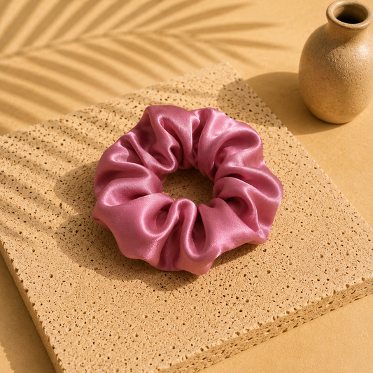 Chouchou satiné Rose pâle – Élise
