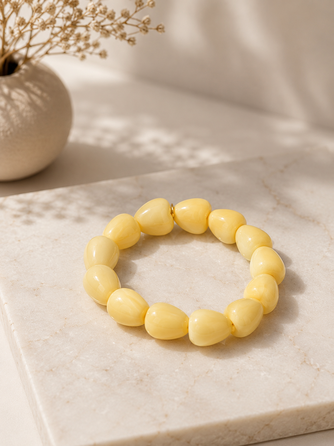 Bracelet Cœur Jaune