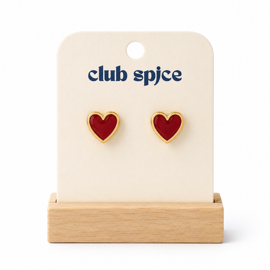 Boucles d’oreilles Cœur Rouge