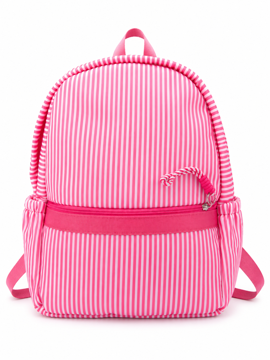 Sac à dos rayé rose fuchsia