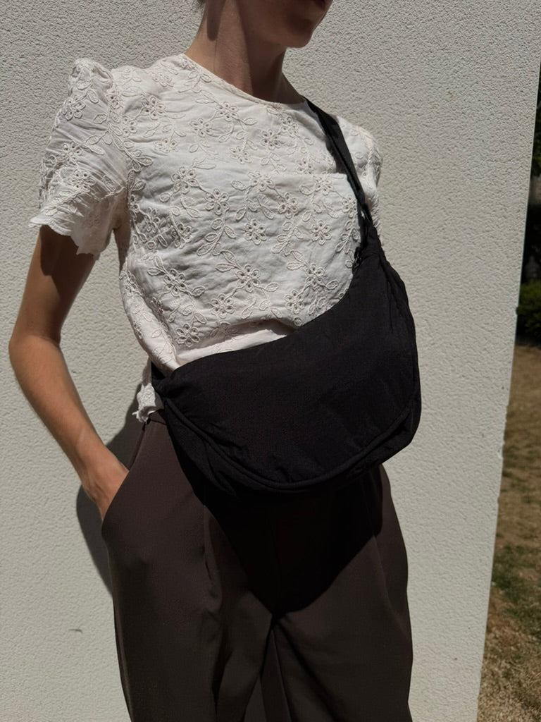 Sac banane en toile canvas – Noir