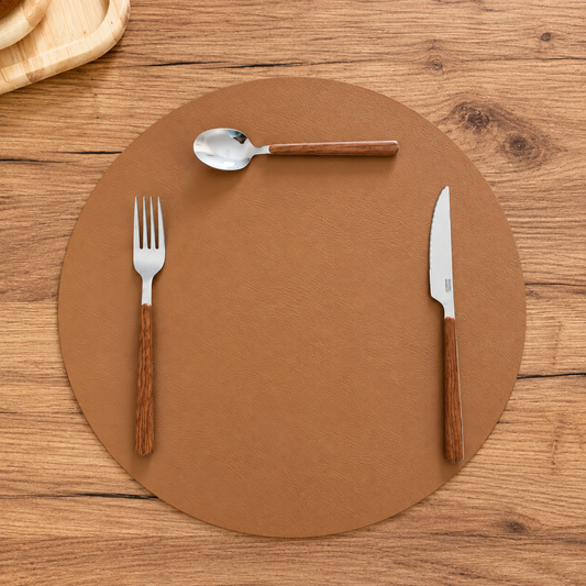Set de table rond personnalisable – Terracotta – Ø 38 cm