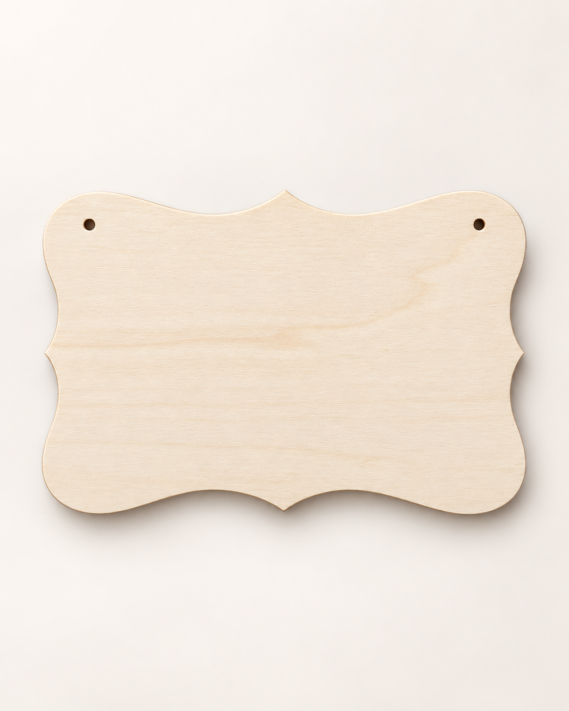 Plaque de porte personnalisable en bois – Modèle festonné 22,6 × 14,7 cm