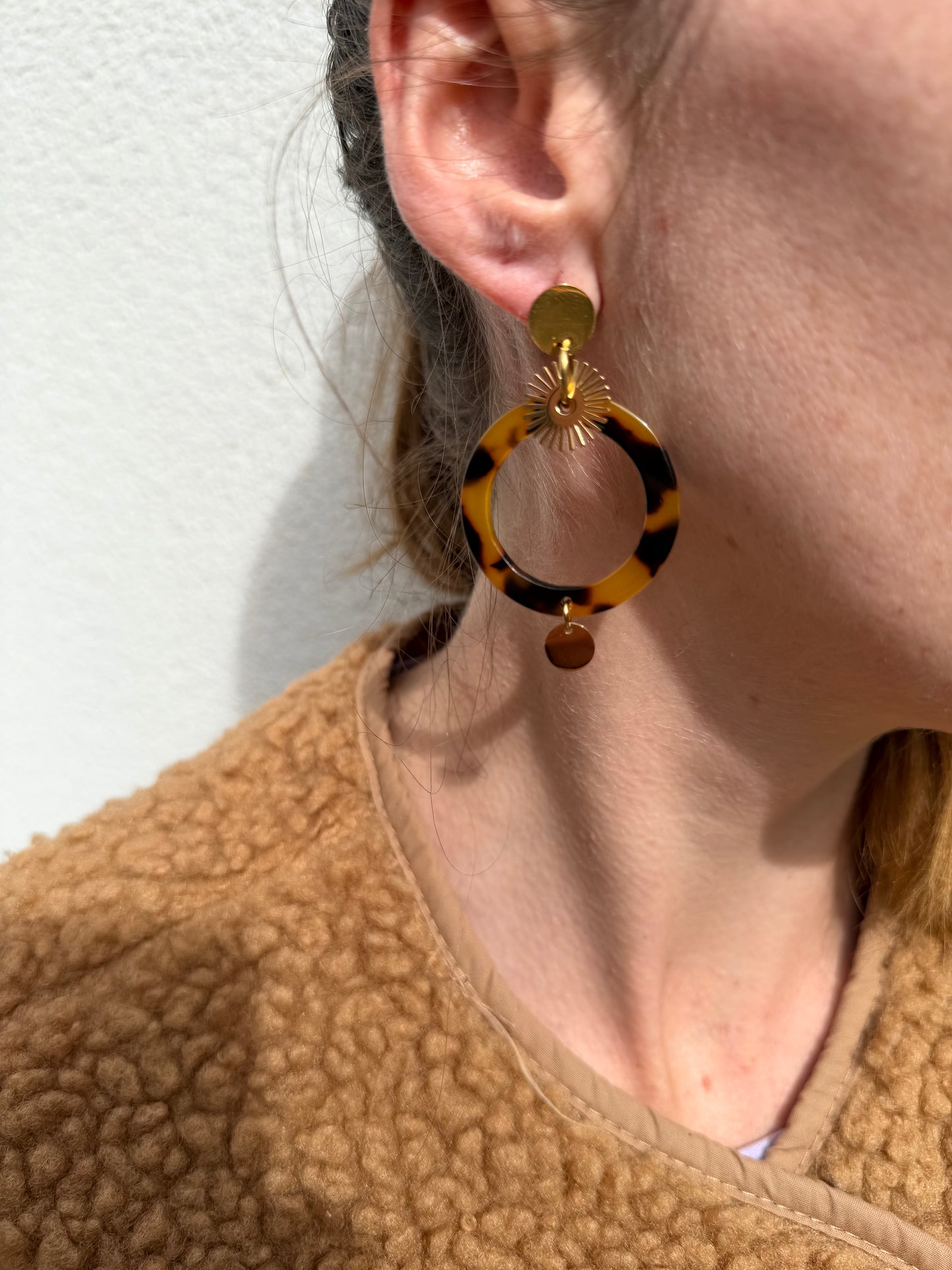 Boucles d’oreilles Écaille Dorée