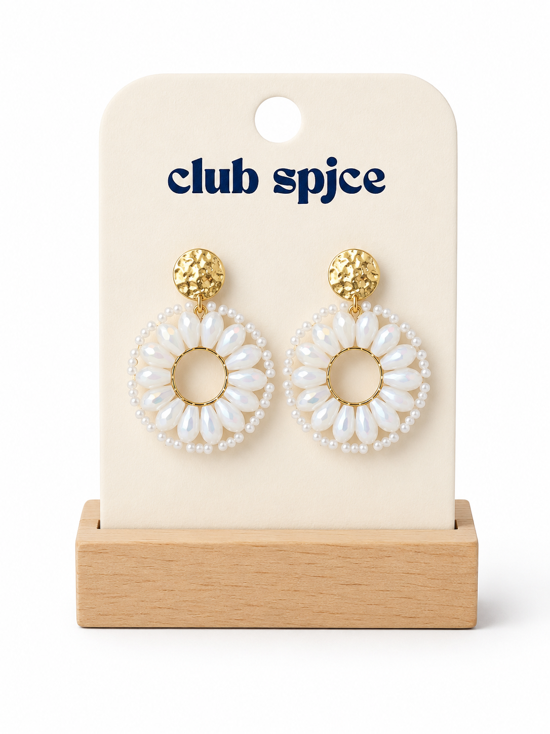 Boucles d’oreilles Marguerite en cristal