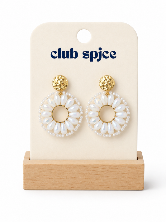 Boucles d’oreilles Marguerite en cristal