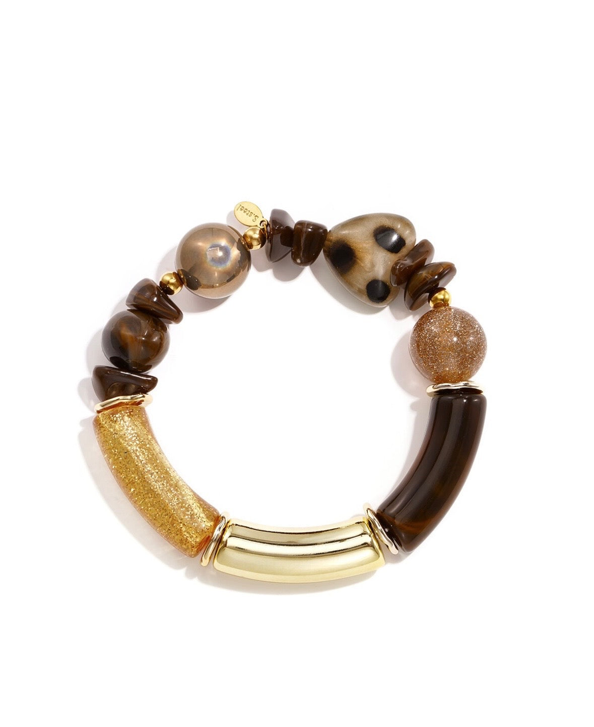 Bracelet extensible en acier inoxydable & acrylique